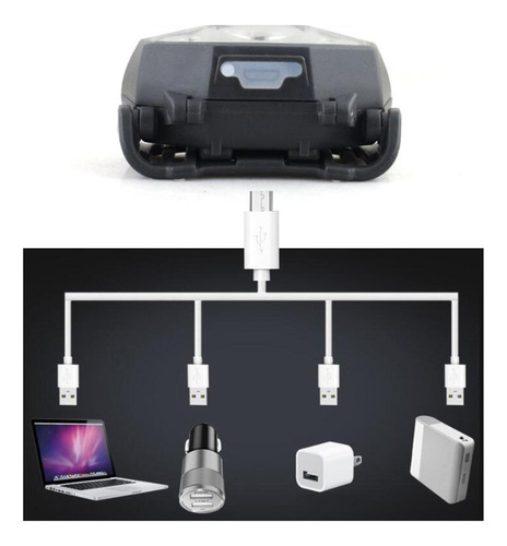 Recargables, Linterna Frontal Led De 5000 , Sensor De