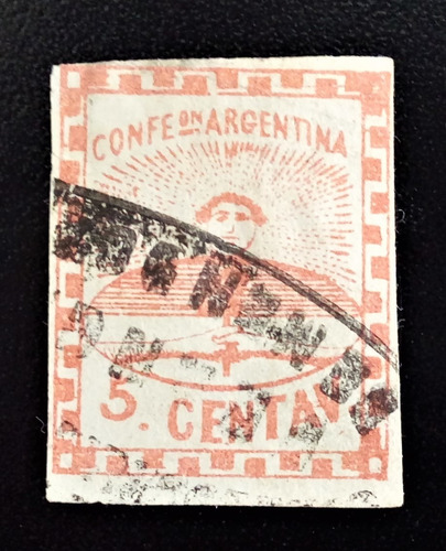 Argentina, Confederación Gj 1 5c. Chicas 1858 Mendoza L14824