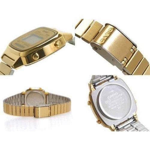 Relógio Casio Feminino La670 Dourado /dourado Tamanho Mini
