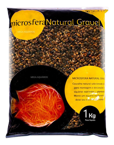 Substrato Natural Aquário Soma Gravel Cichlid Mix 1kg 53327