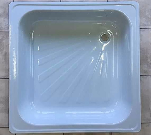 Receptaculo Para Ducha Chapa Antideslizante 80x80 Blanco