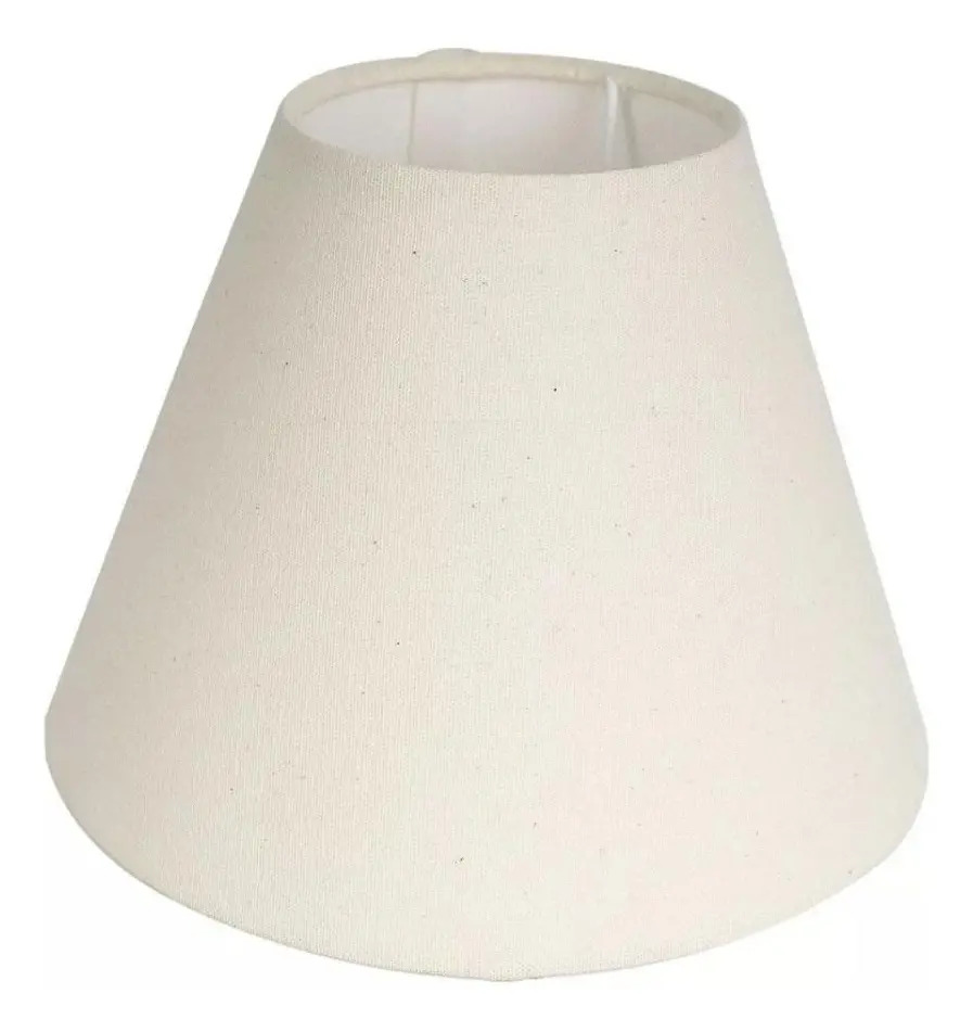 Cupula Para Luminaria Abajur 11,5 cm x 8 cm x 14,5 cm Tecido Algodao Soquete Nacional 3,5 cm Ref 04