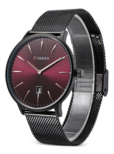 Relógio Masculino Casual Ultra Fino Original Curren Metálico