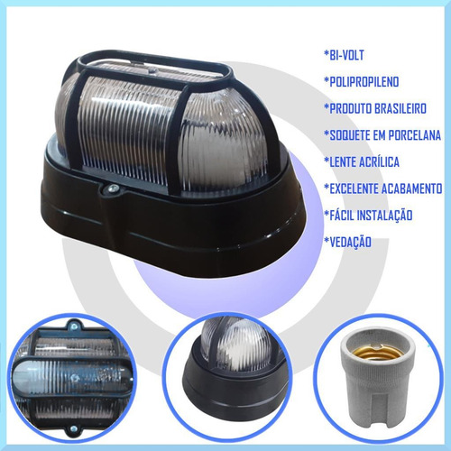 Imagem 2 de 6 de Arandela Tartaruga Bivolt Ambiente Interno/externo