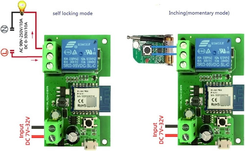 Smart Wifi Wireless Relay Switch 1 Canal Usb 5v Ca/cc 7-32v