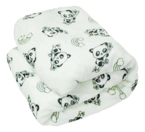 Cobija Para Bebé Calientita Frazada Suave Cobertor Infantil Color Verde Claro Felpa