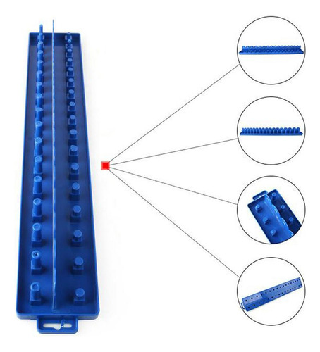 Enchufe Porta Racks Pp Polipropileno Métrica Azul L.