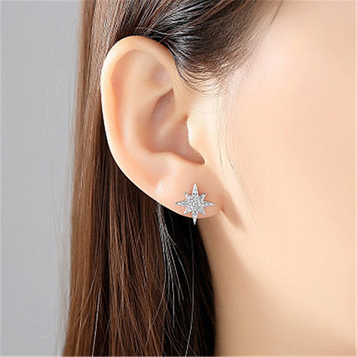 Pendientes De Moda Con Pendientes De Estrella Cinco Puntas