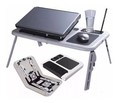 Suporte Mesa Notebook Portátil Dobrável Com Cooler Mousepad