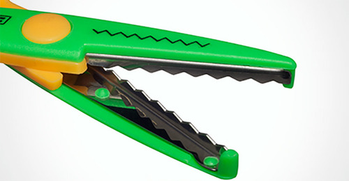 Kit 03 Tesoura Escolar Picotar 13cm Curva Zig Zag Onda - Brw
