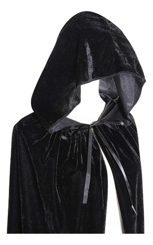 Capa De Terciopelo Con Capucha, Capa Larga De Halloween Para Adulto