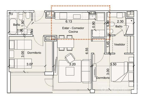 Imagen 9 de 11 de Departamento 3 Ambientes En Venta En Nuevo Quilmes Residencias - Financiacion