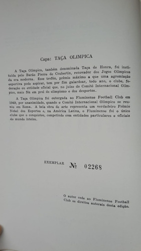 Livro História Do Fluminense Tomo Ii 1952 - 1968 Ano Do 50º Anos Do Clube Edição Numerada