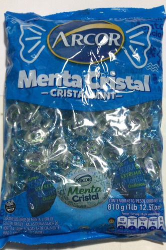 Caramelo Bolsa Menta Cristal 800gr Srj 