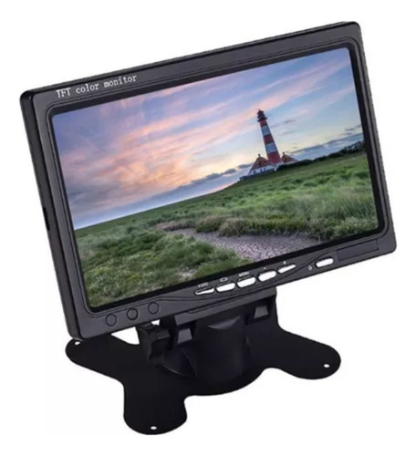 Monitor Digital Lcd 7' P/cftv, 12v, Colorido Hdmi, Vga, Av