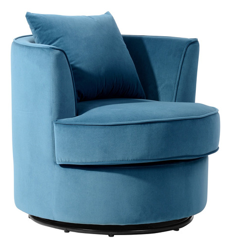 Sofá Ovo 1 Cuerpo Color 1553651 - Azul Diseño De La Tela Azul