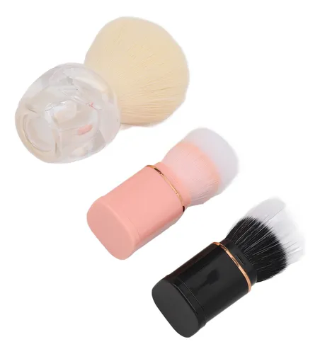 Juego De 3 Brochas Retráctiles De Maquillaje Pequeñas Portát