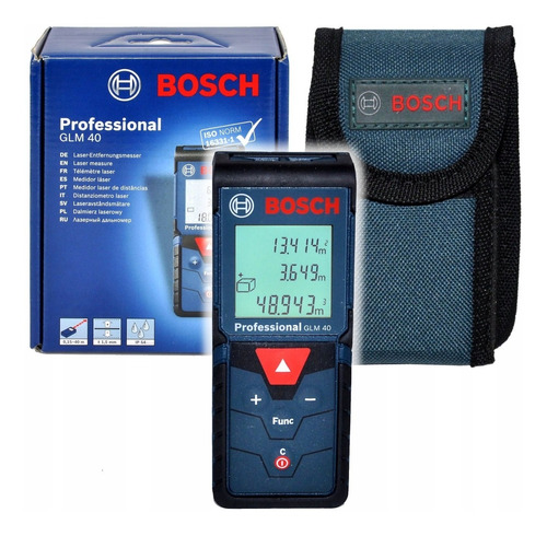 Medidor De Distancia Laser Bosch Glm40 40 Metros 