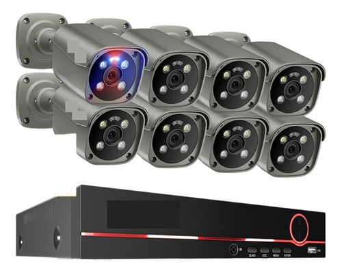 Sistema De Cámara De Seguridad 4k Ultra Hd 8mp Poe Nvr