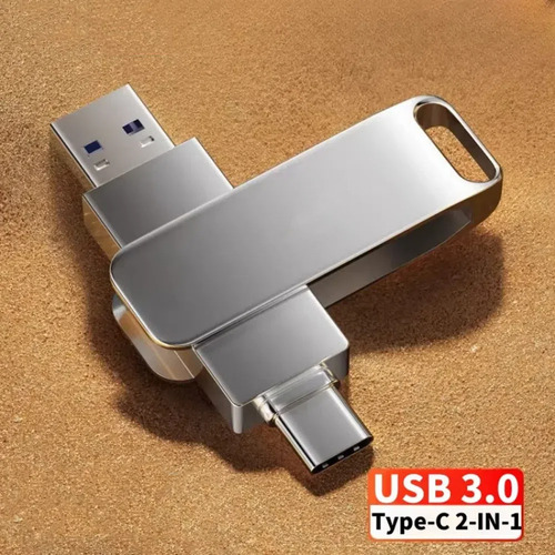 Unidad Flash Usb 3.0 2 En 1 De 128 Gb Con Memorias Tipo C