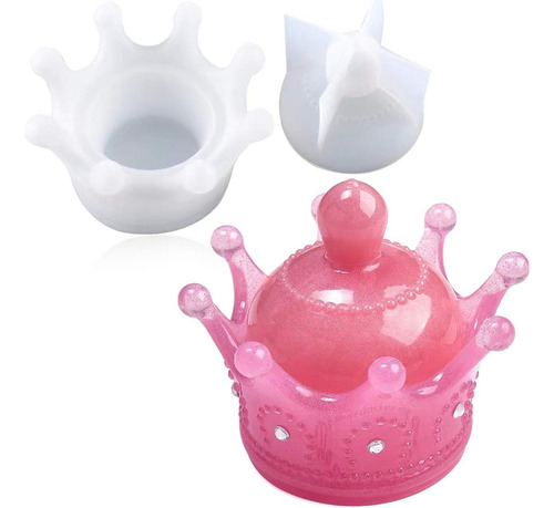 X Caja Moldes Resina Moldes Silicona Para Joyeros Corona