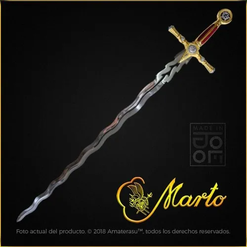 Espada Flamígera Masonica Gran Maestro Marto Toledo Mason