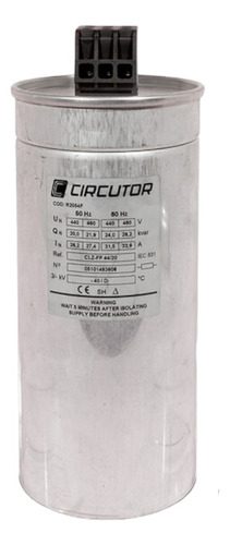 Capacitor Trifasico Circutor 25 Kvar 400v Factor Potencia