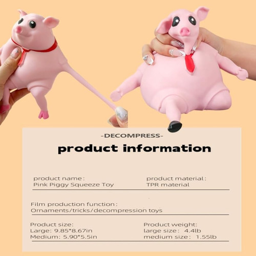 Pink Piggy Squishy Toy - Adorable Juguete De