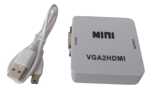 Convertidor Vga A Hdmi Con Entrada De Audio 1080p Laptop Pc