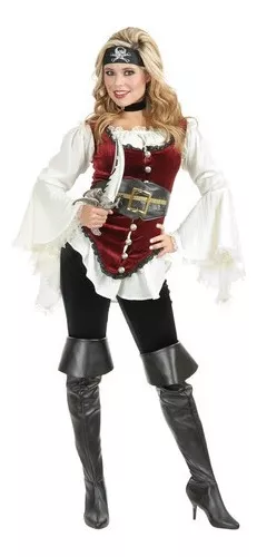 Shihanee 4 piezas de disfraz de pirata para mujer