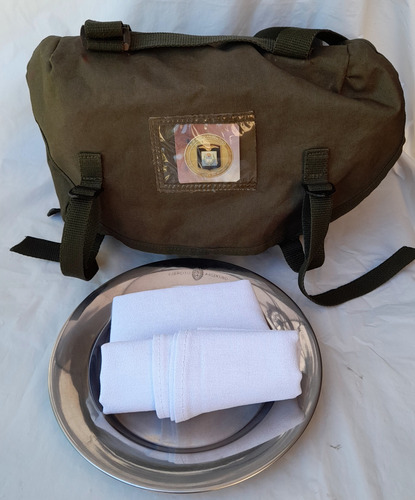 Bolsa De Rancho Militar Ejercito Servilleta Plato (Usado)