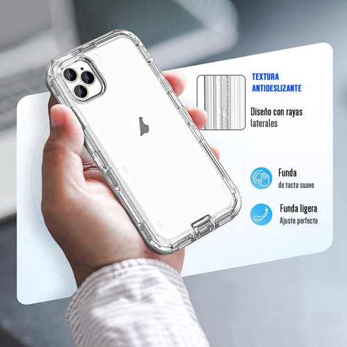 Funda Para iPhone Esquinas Reforzadas Alto Impacto Antishock Color Transparente IPHONE 15 PRO