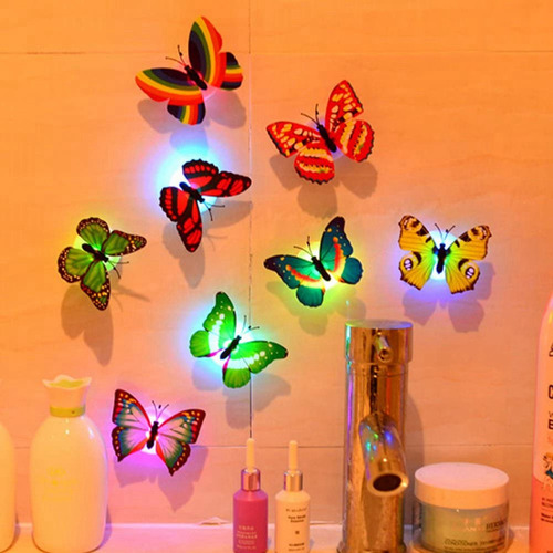 Luz Nocturna Led Tipo Mariposa De 50 Piezas, Simulación Esté