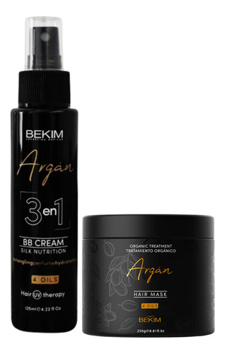 Bb Cream + Mascara Argan 4 Oils Tratamiento 250g Bekim