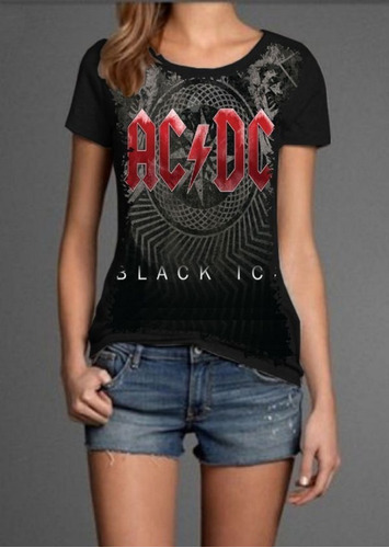 Blusa Fem. 5%off Banda Acdc Premium Insana Exclusiva Linda