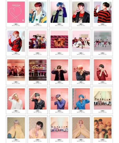 BTS トレカ　persona 90 Cards Bts Map Of The Soul Persona E 7 Exclusivo Kpop Foto