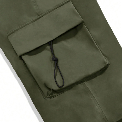 Pantalones Para Hombre Con Cintura Elástica Con Cordón Y Bol