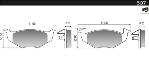 Pastilla Freno Plasbestos Vw Saveiro 1.0 / 1.6 2008/11 Del.