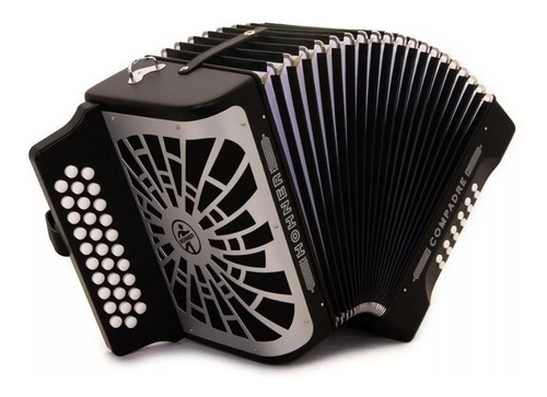 Hohner A48221 Acordeón Compadre Diatónico Sol-do-fa Negro
