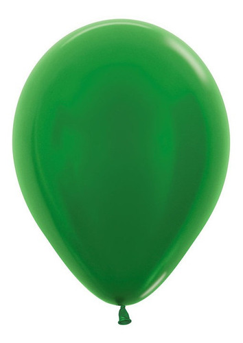 Bolsa Con 20 Globos Metal Verde Selva 12 PuLG