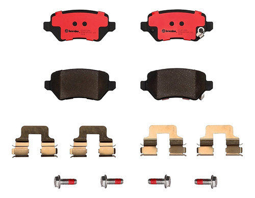 Juego Balatas Ceramicas (t) Brembo Chevrolet Meriva 07-09