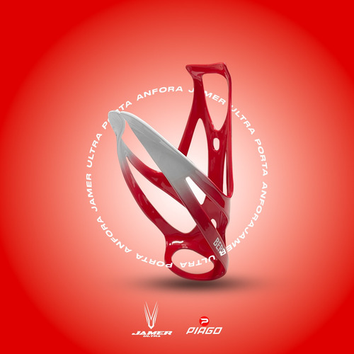 Soporte Porta Ánfora Botella Aerodinámica Bici Universal Color Rojo