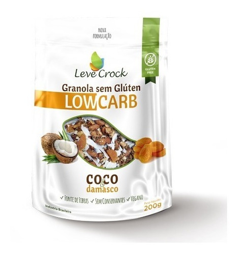 Imagem 1 de 1 de Granola Coco E Damasco Low Carb - 200g Kit Com 12 Un