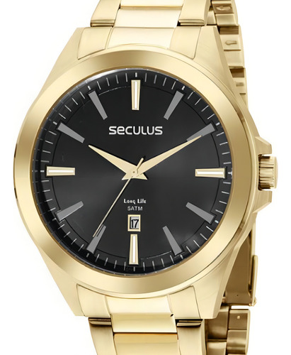 Relógio Masculino Seculus Analógico 44097gpsvda2 D F Preto