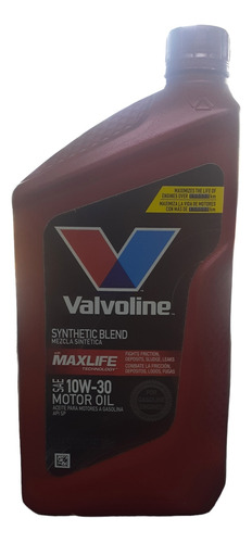 Aceite Semi Sintetico Valvoline Max Life 10w30