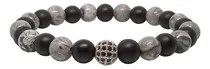 Comprar Pulsera Hombre | Cristal Y Cuarzo Ónix, Gris - Joyas Lucyana