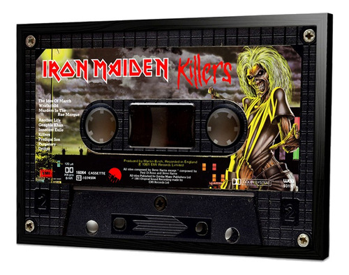 Cuadro Iron Maiden Cassette Killers Retro Poster 50x70