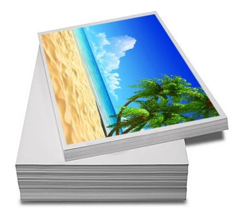Imagem 3 de 6 de 1000 Folhas Papel Foto Glossy Brilho 120g A4 Á Prova Dagua