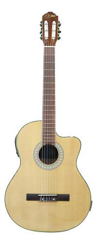 Guitarra Electroacústica D/6 Cuerdas, Vitale Cg3901-n Color Natural Orientación De La Mano Derecha