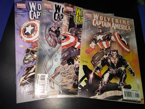 Wolverine Captain America Completo 4 Nums Marvel Comic Ing